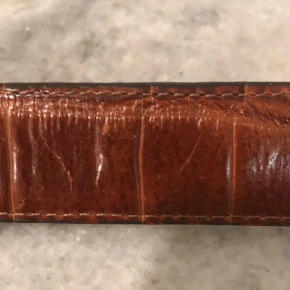 Vintage Brighton Leather Belt Women's Size M 30 Silver Heart #42907 Made in USA - Picture 6 of 7